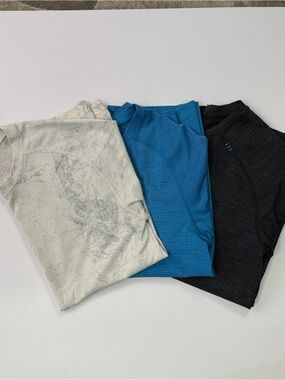 lululemon athletica Short Sleeve Crew Shirts - Blue, Black, Cream